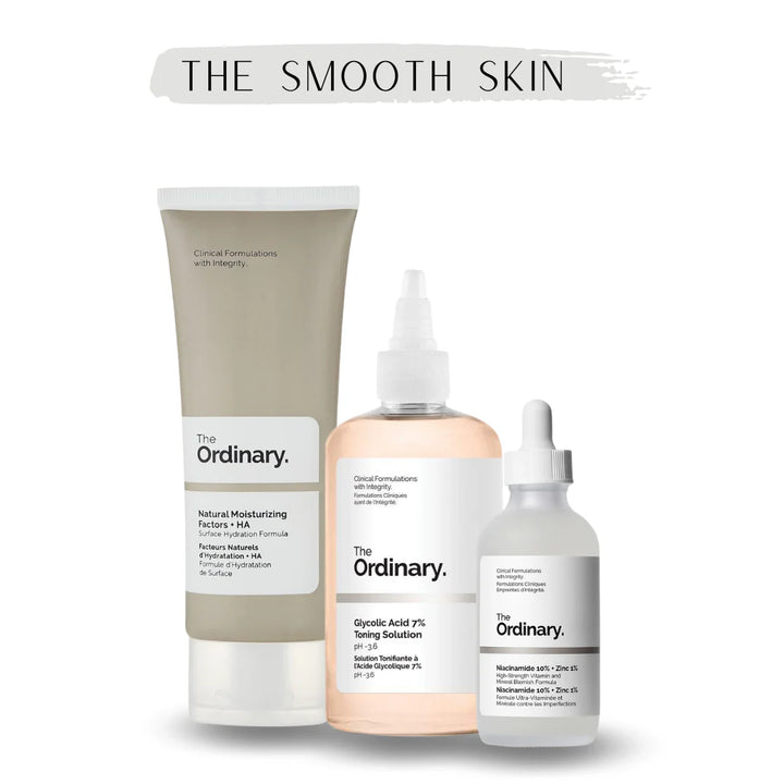 The Smooth Skin Collection Dullness, Uneven Skin Tone, Textural Irregularities, Signs of Congestion, Visible Shine, Dryness, Cleansing